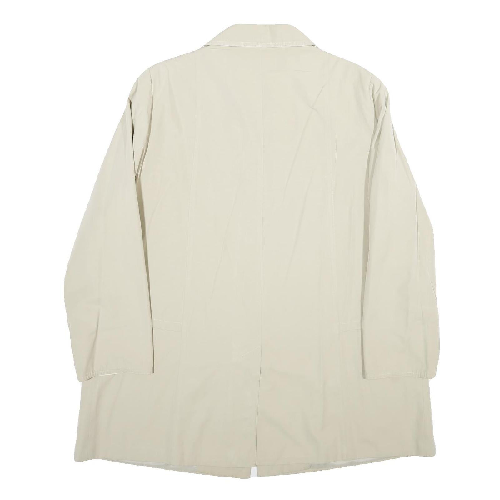 CLAUDE HAVREY Womens Beige Button Jacket UK 20 Polyester Blend Classic Style