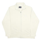 CHAMPION Mens Cream Jacket M Cotton Blend Plain Zip Casual Lightweight