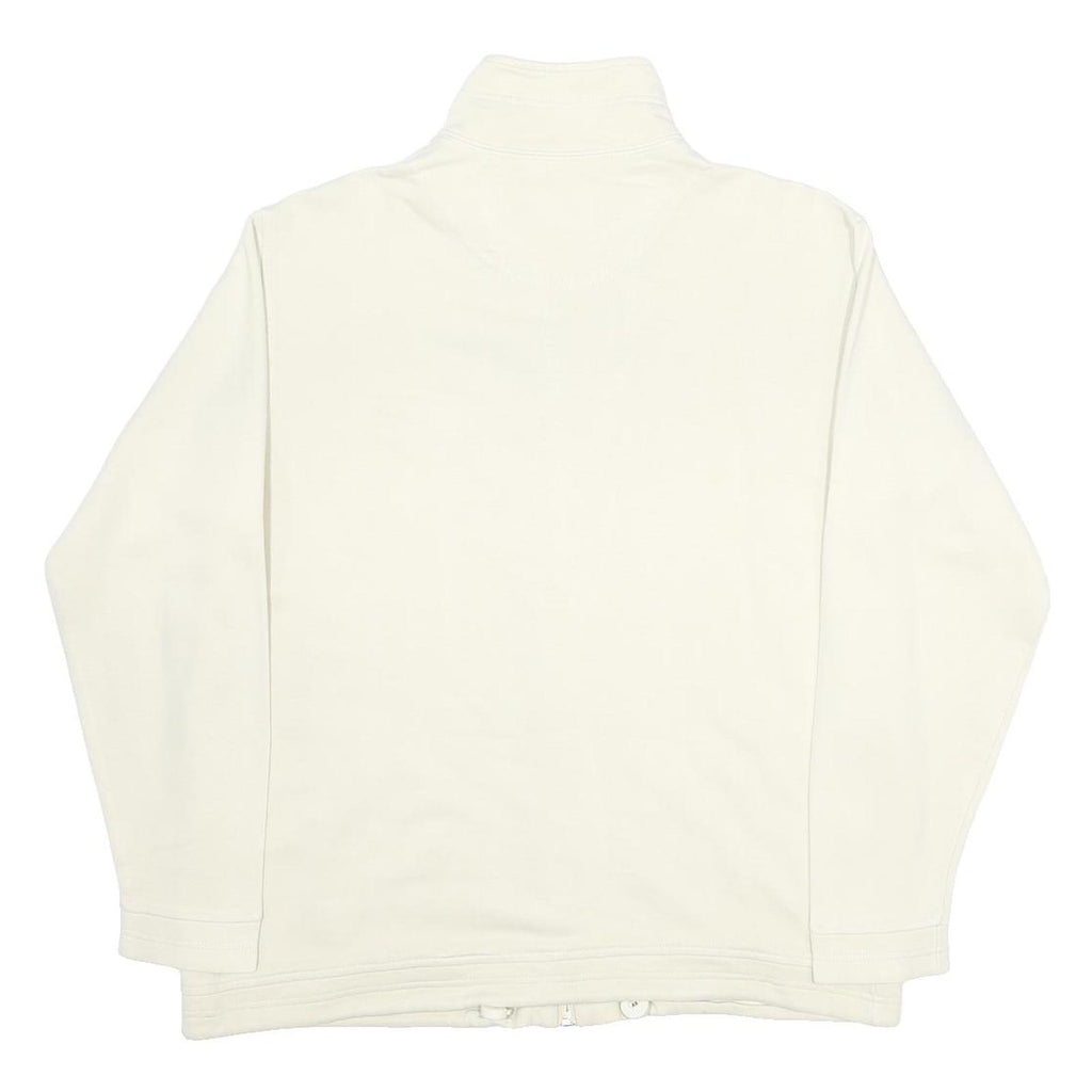 CHAMPION Mens Cream Jacket M Cotton Blend Plain Zip Casual Lightweight