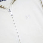 CHAMPION Mens Cream Jacket M Cotton Blend Plain Zip Casual Lightweight