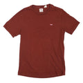 LEVI'S Mens Red S Short Sleeve Crew Neck Logo Graphic T-Shirt Cotton Blend