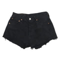 LEVI'S Womens Black Denim Cut-Off Shorts S W26 Frayed Hem Casual Summer