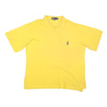 POLO RALPH LAUREN Mens Yellow Short Sleeve Plain XL Cotton Blend Casual Polo