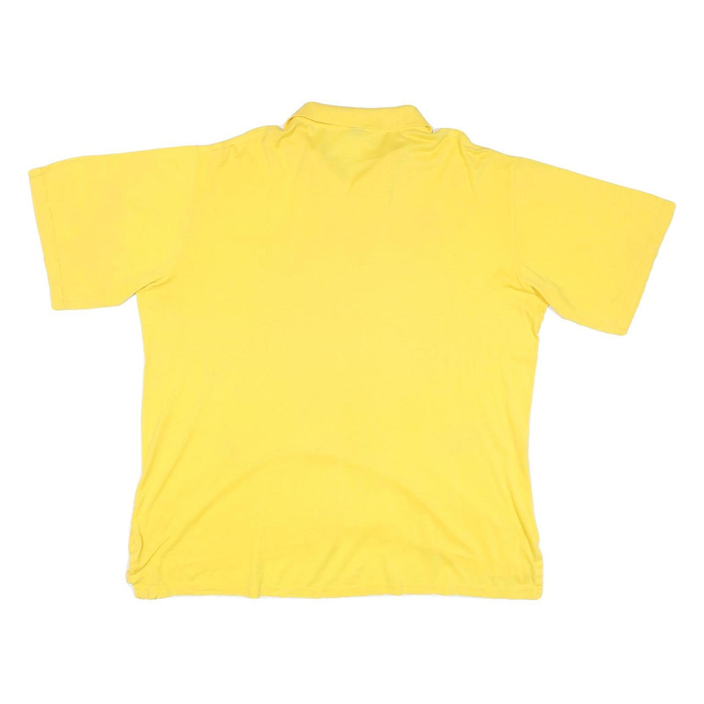 POLO RALPH LAUREN Mens Yellow Short Sleeve Plain XL Cotton Blend Casual Polo