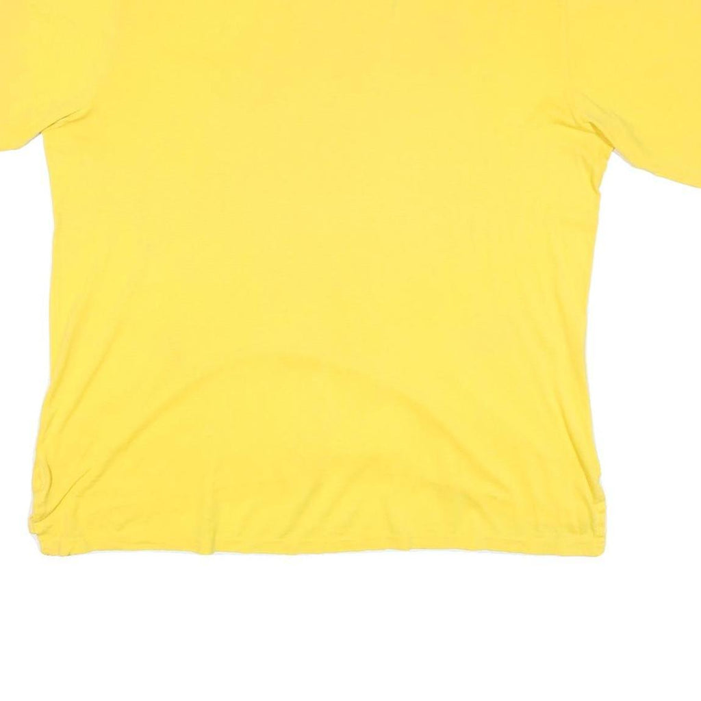 POLO RALPH LAUREN Mens Yellow Short Sleeve Plain XL Cotton Blend Casual Polo