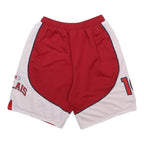 CHAMPION Mens Red & White Casual Sports Basketball Shorts S W24