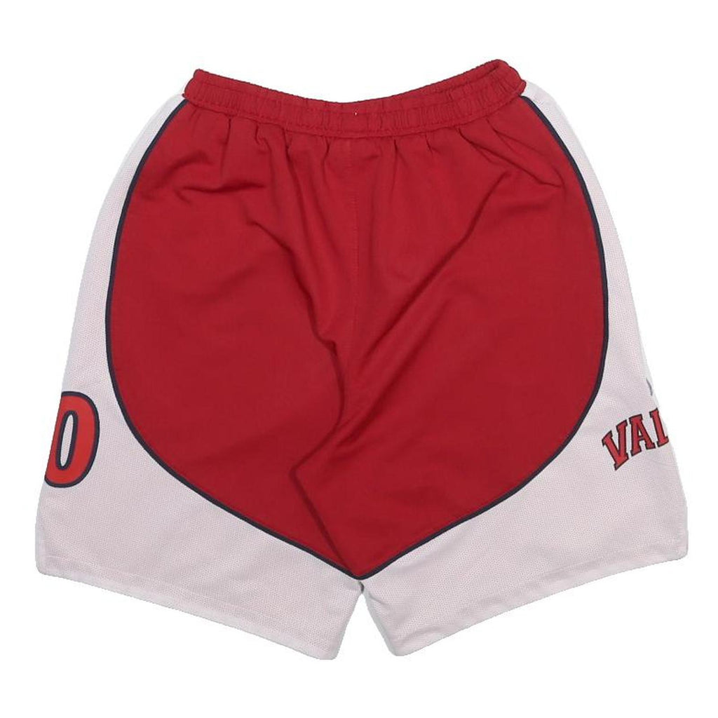 CHAMPION Mens Red & White Casual Sports Basketball Shorts S W24