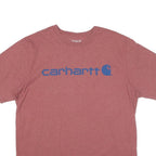 CARHARTT Mens Rust & Blue Logo Graphic T-Shirt XL Short Sleeve Crew Neck