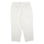 TOMMY HILFIGER Mens Cotton Blend White Regular Straight Trousers W38 L30