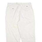 TOMMY HILFIGER Mens Cotton Blend White Regular Straight Trousers W38 L30