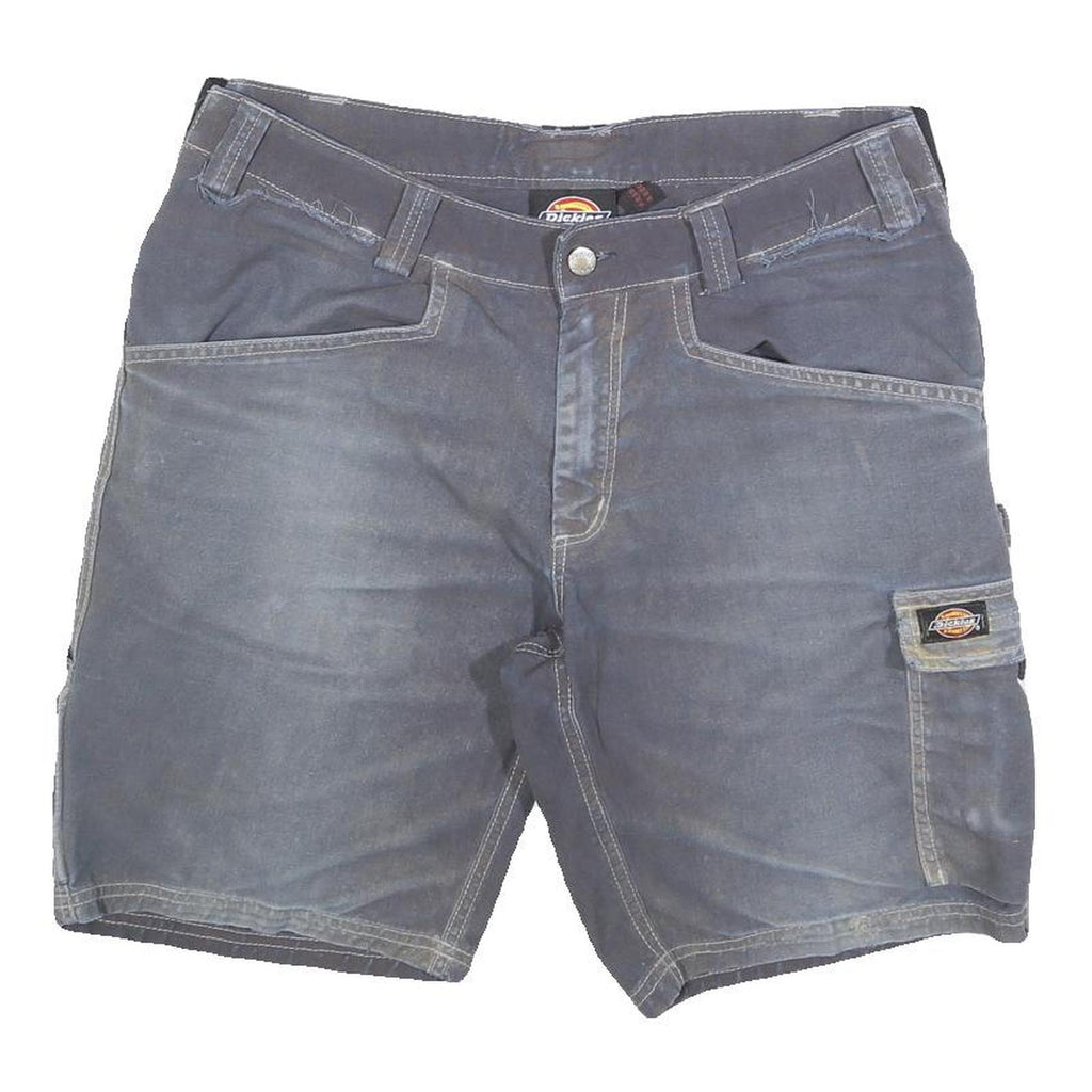 DICKIES Mens Shorts Blue Casual Cargo Cotton Blend L W34 Workwear