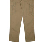PEACOCKS Mens Slim Beige Cargo Trousers W32 L30 Cotton Blend Zip Pocket Casual