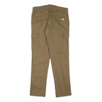 PEACOCKS Mens Slim Beige Cargo Trousers W32 L30 Cotton Blend Zip Pocket Casual