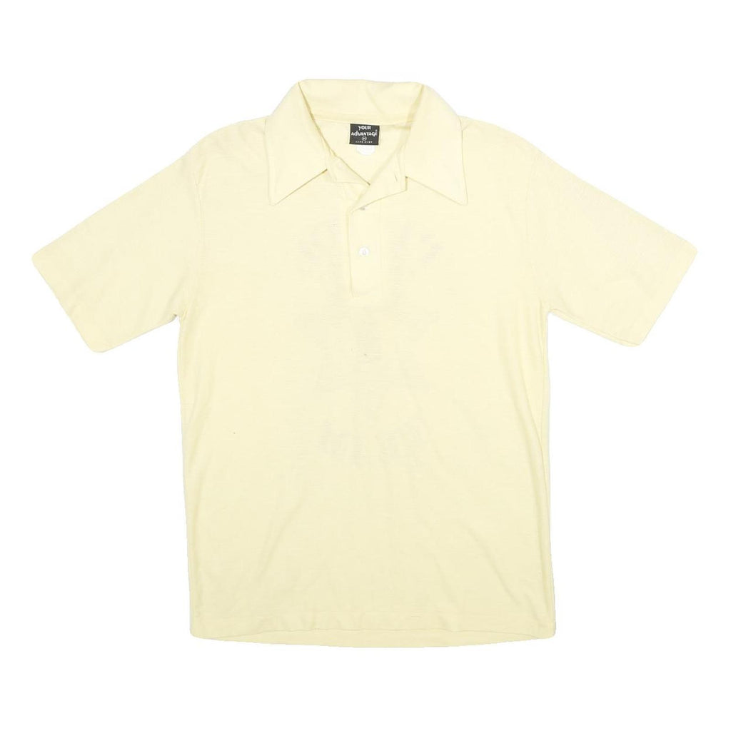 YOUR ADVANTAGE Mens Cream Cotton Blend Polo Shirt M Pistol Team Print