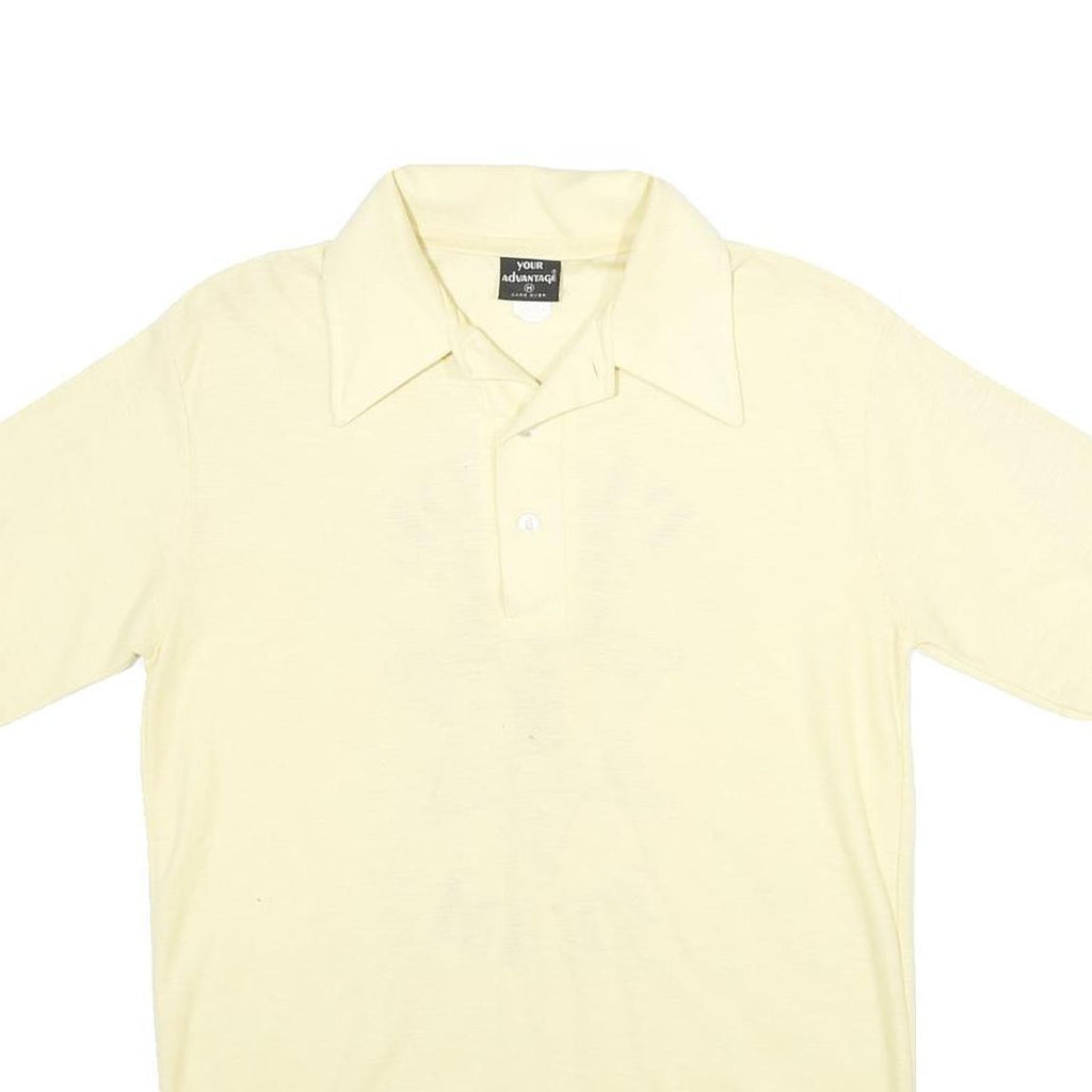 YOUR ADVANTAGE Mens Cream Cotton Blend Polo Shirt M Pistol Team Print