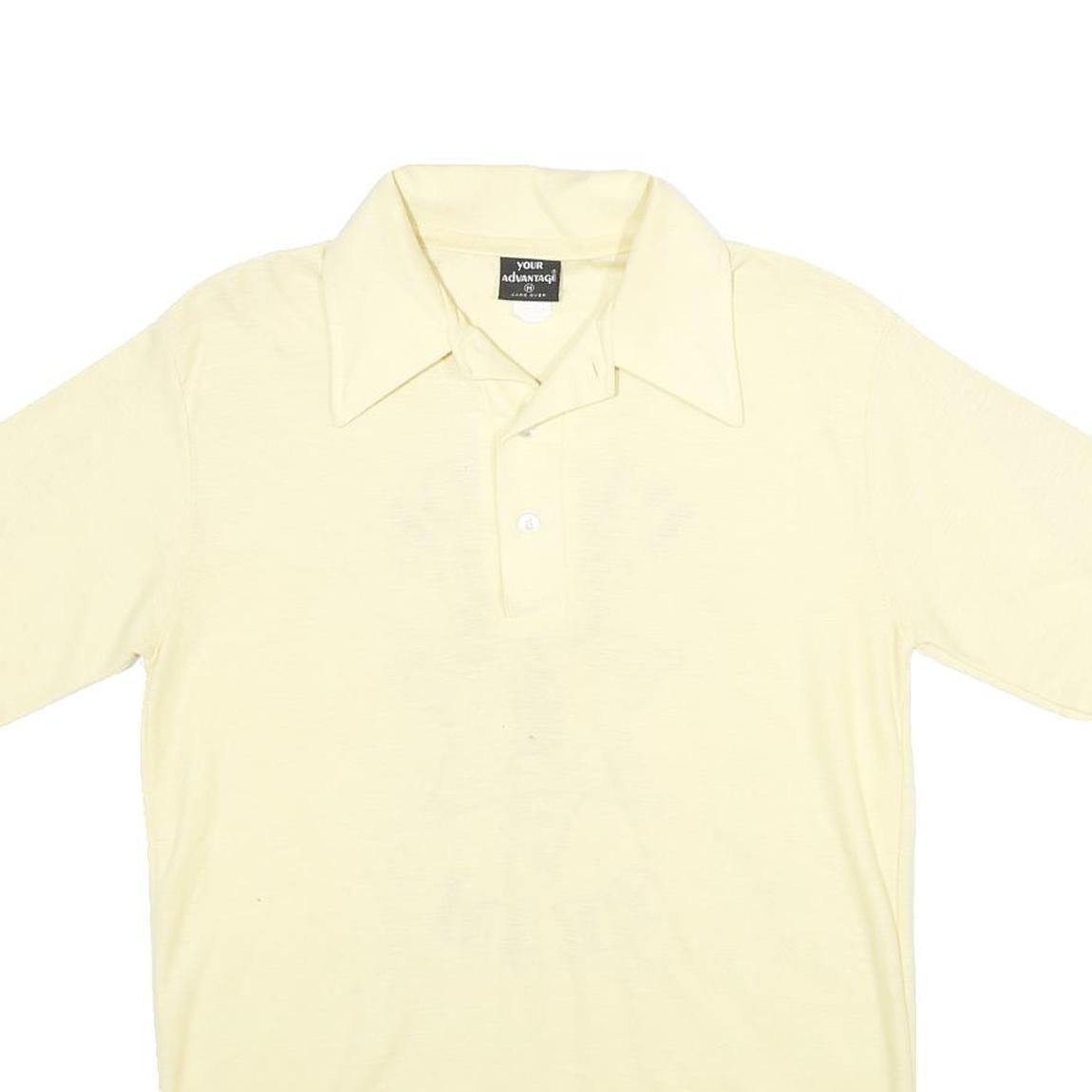 YOUR ADVANTAGE Mens Cream Cotton Blend Polo Shirt M Pistol Team Print