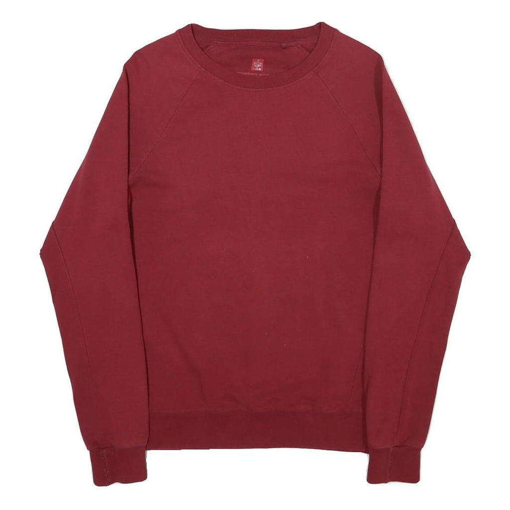 ENGELBERT STRAUSS Womens Red Cotton Blend Crew Neck Sweatshirt S Comfortable