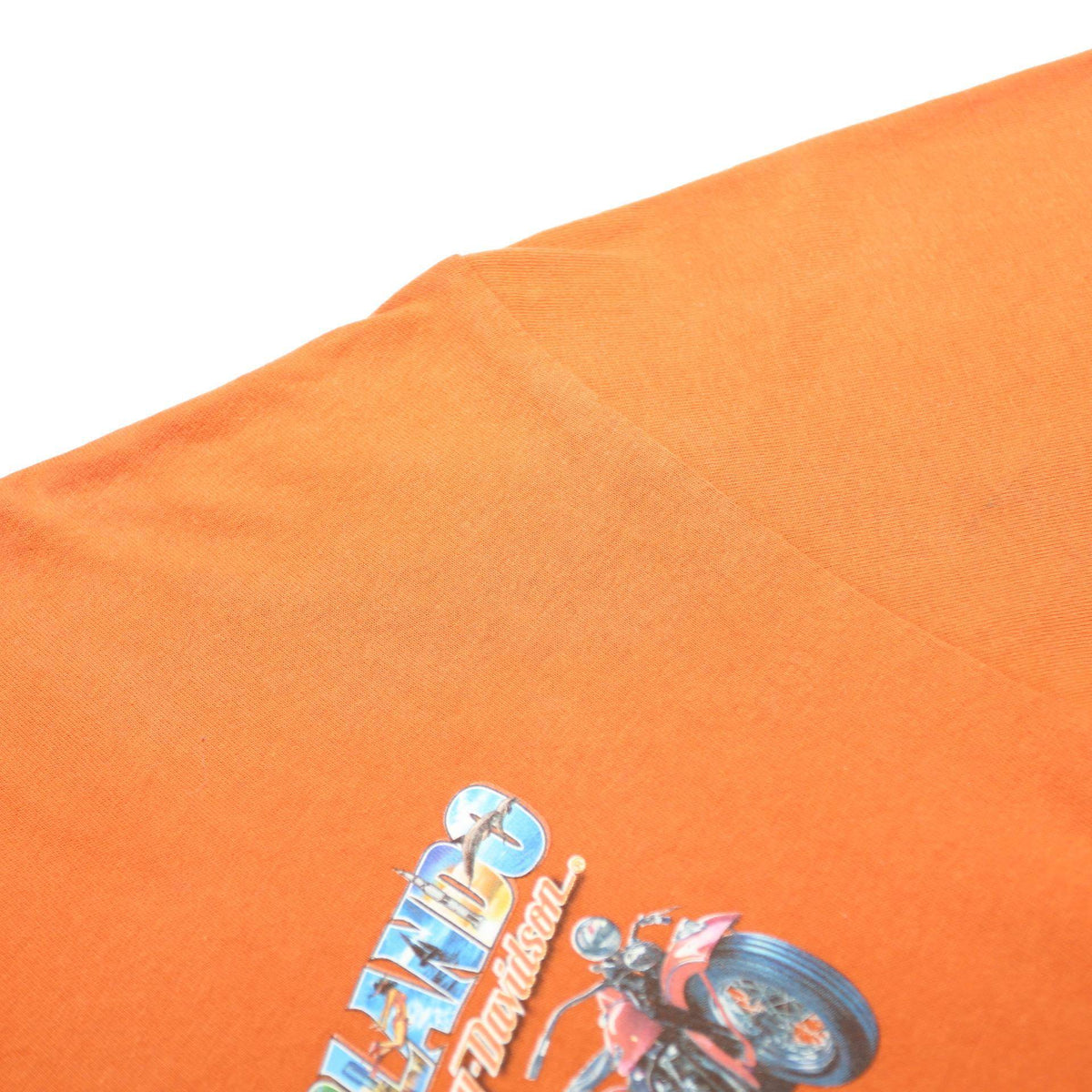 HARLEY DAVIDSON Mens Orange Orlando Florida Graphic T-Shirt XL Short Sleeve Crew