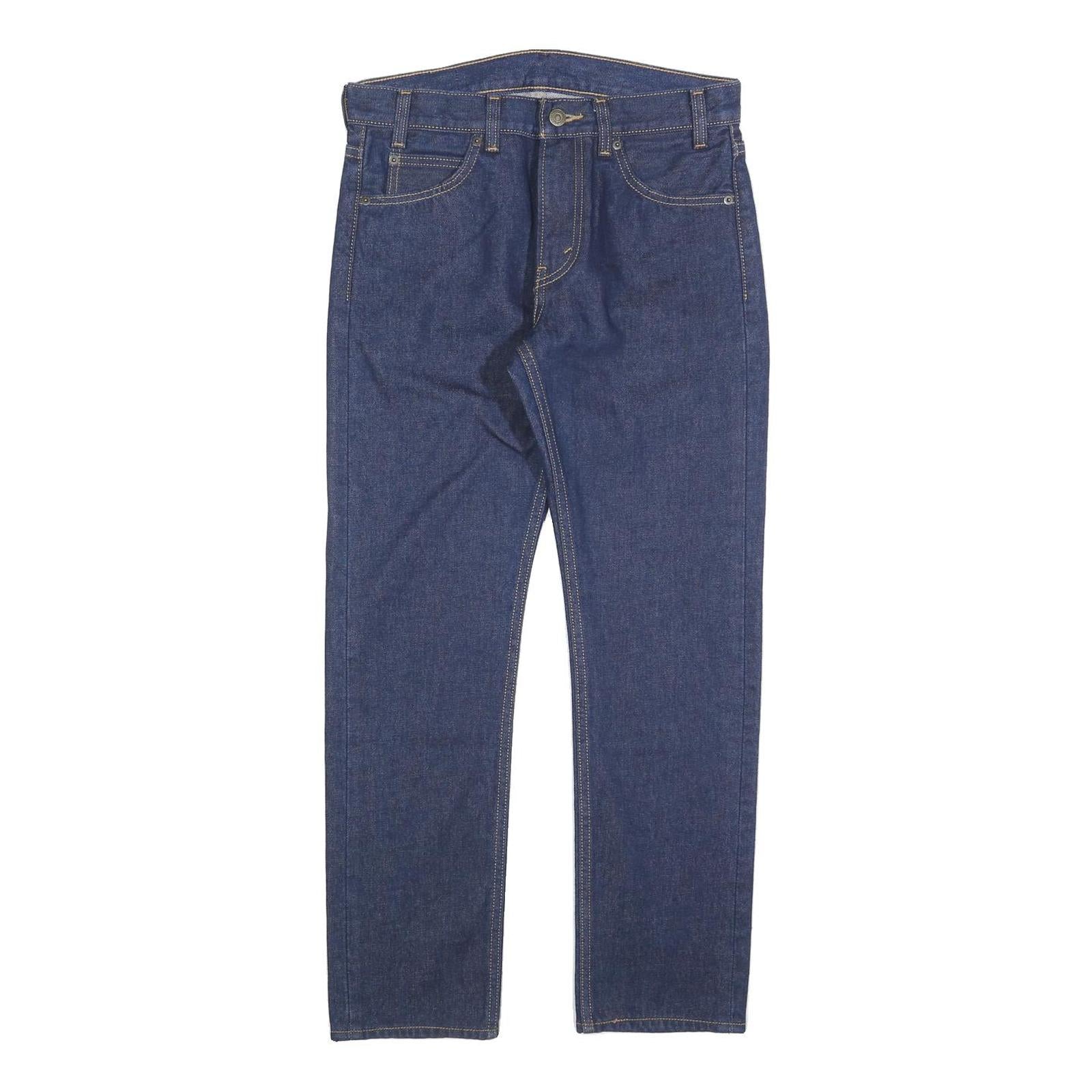 LEVI'S Womens Jeans Blue Regular Straight Denim Raw W30 L28 Classic Fit Zip