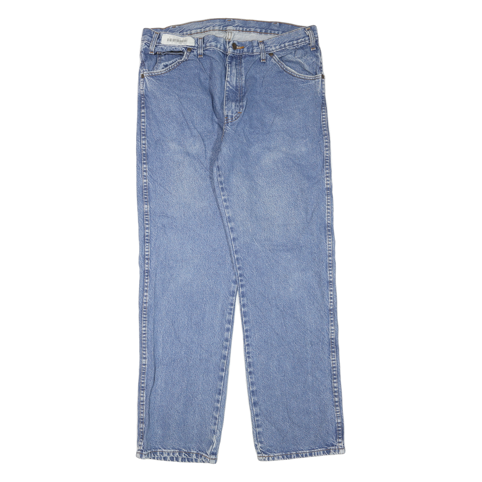 DICKIES Mens Regular Fit Blue Denim Jeans W36 L32 Classic Zip Closure Workwear