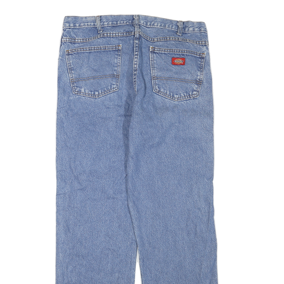 DICKIES Mens Regular Fit Blue Denim Jeans W36 L32 Classic Zip Closure Workwear