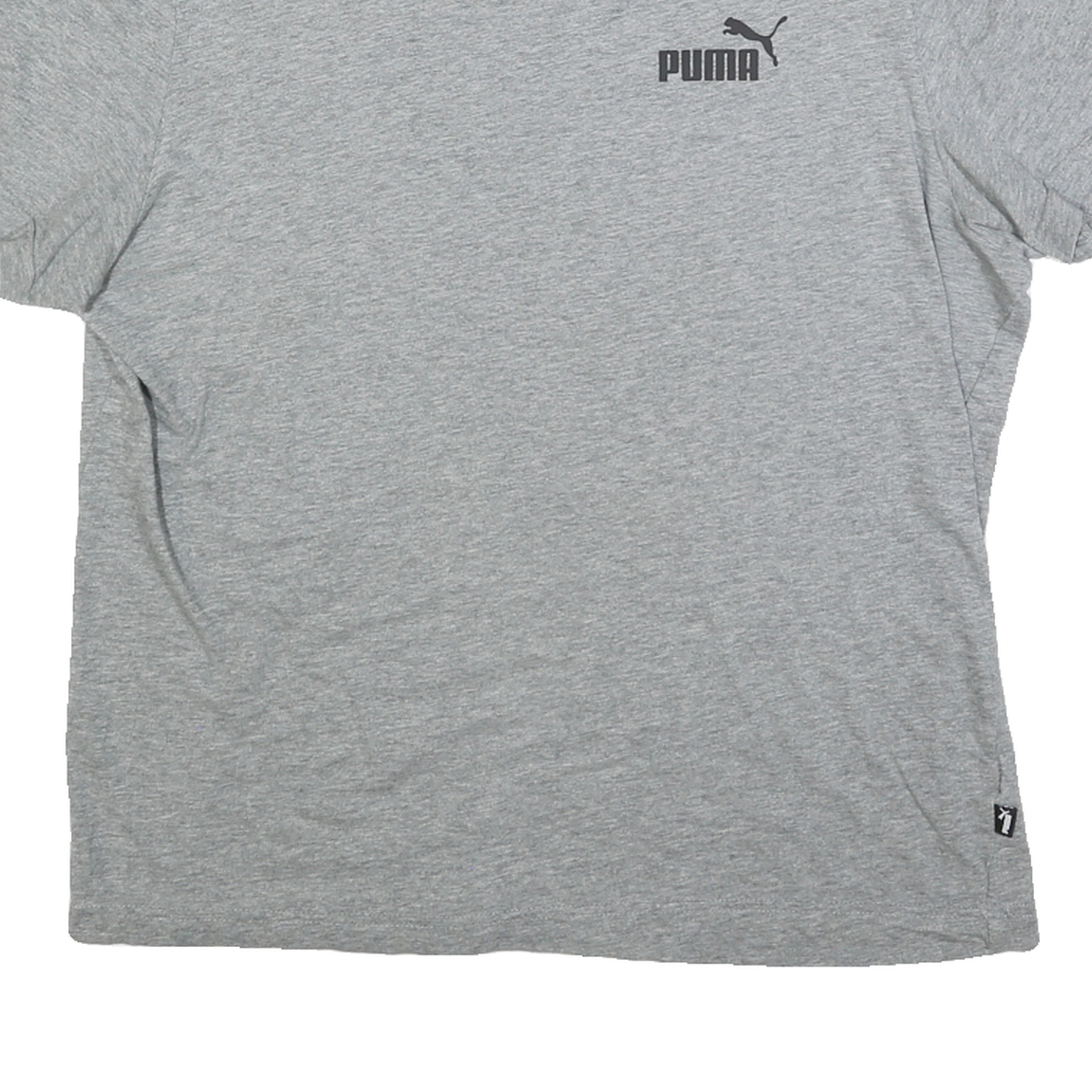 PUMA Mens Grey Athletic T-Shirt M Short Sleeve Round Neck Sports Casual