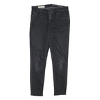 GAS Womens Jeans Black Slim Skinny Denim Medium W30 L27 Stylish Cotton Blend Zip