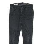 GAS Womens Jeans Black Slim Skinny Denim Medium W30 L27 Stylish Cotton Blend Zip