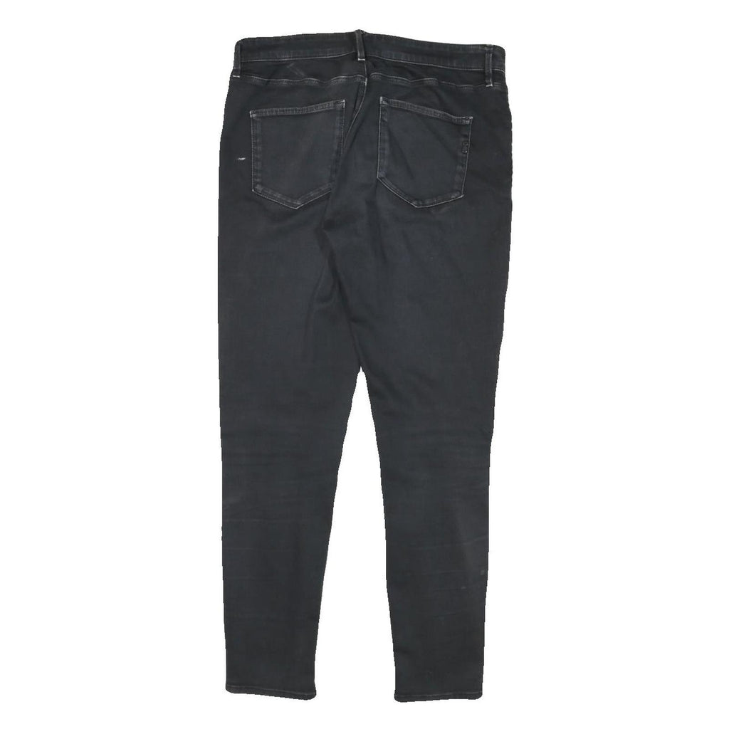 GAS Womens Jeans Black Slim Skinny Denim Medium W30 L27 Stylish Cotton Blend Zip