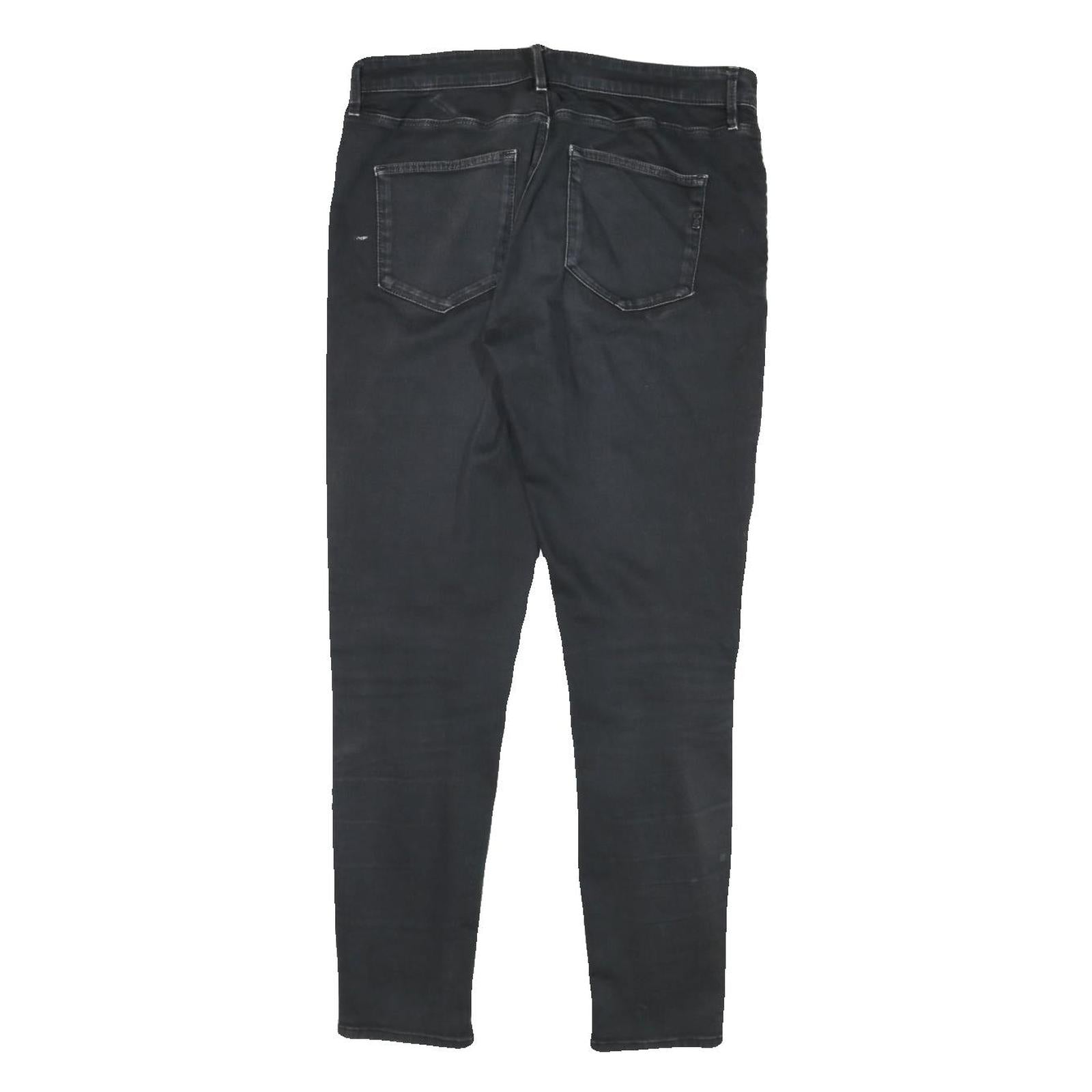 GAS Womens Jeans Black Slim Skinny Denim Medium W30 L27 Stylish Cotton Blend Zip