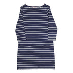 MOUNTAIN WAREHOUSE Womens Navy & White Striped Day Cotton Blend Dress UK 12
