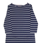 MOUNTAIN WAREHOUSE Womens Navy & White Striped Day Cotton Blend Dress UK 12