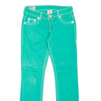 TRUE RELIGION Geno Womens Jeans Green Slim Straight W30 L30