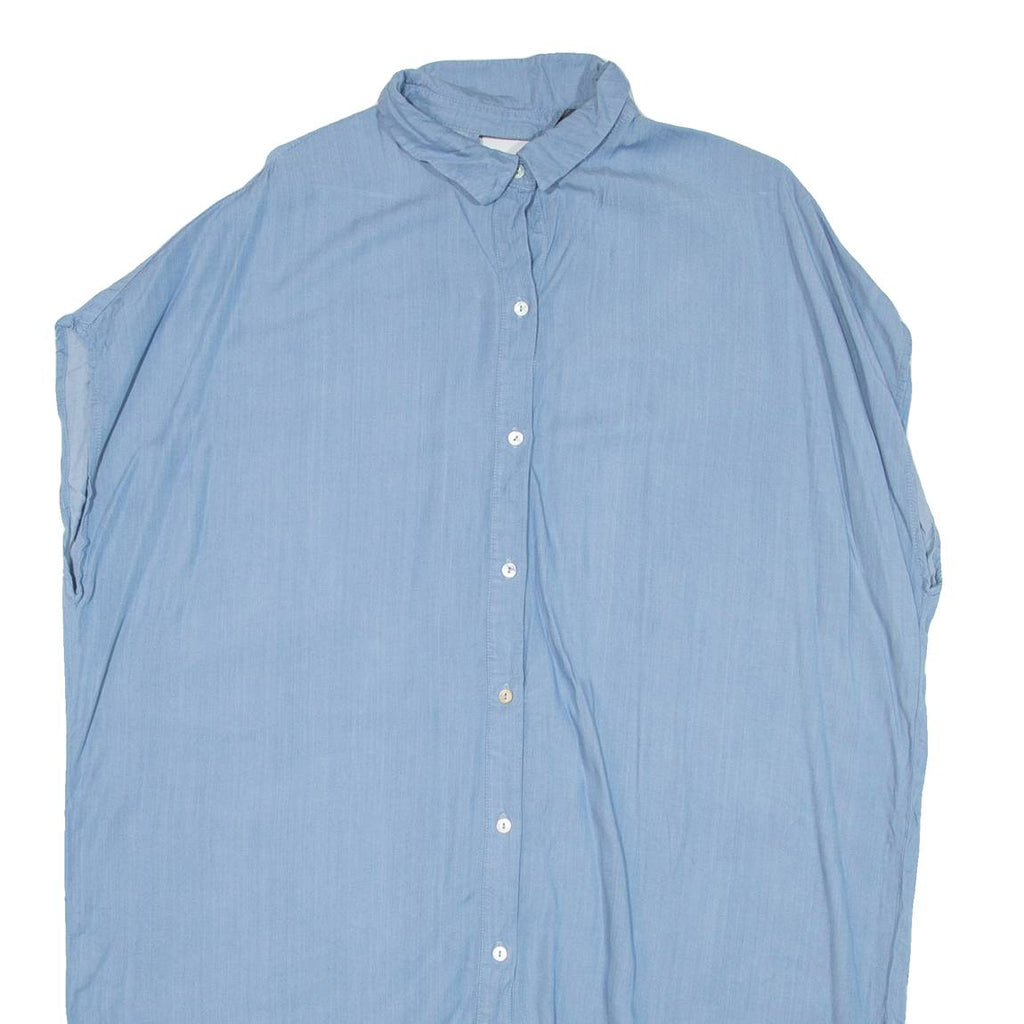 ZARA Womens Blouse Blue Collared M