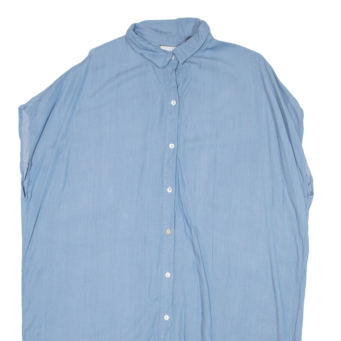 ZARA Womens Blouse Blue Collared M