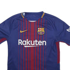 NIKE Mens Blue & Maroon FC Barcelona Football Shirt M Short Sleeve Crew Neck