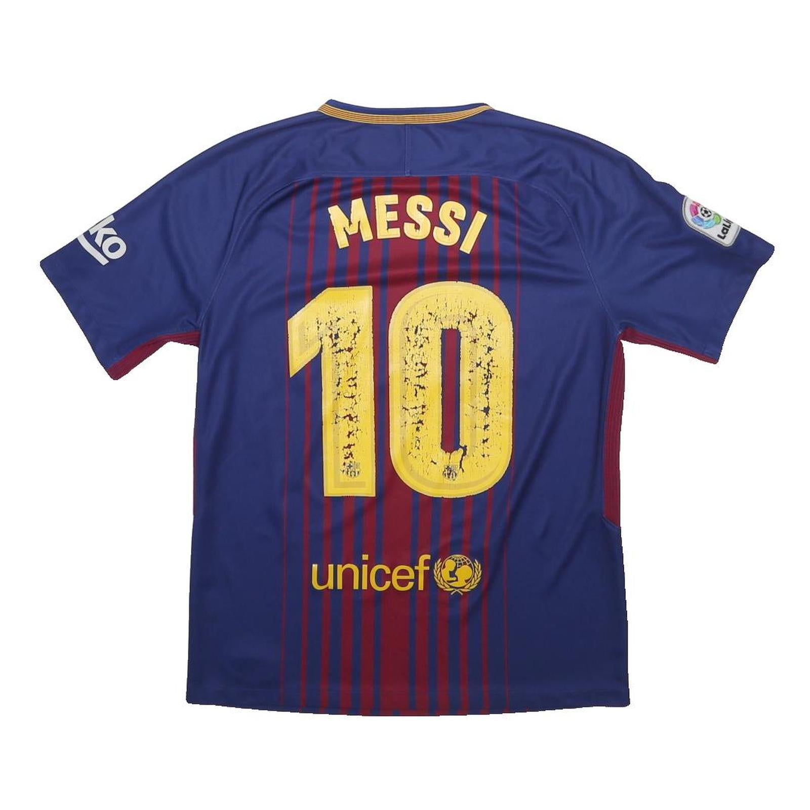 NIKE Mens Blue & Maroon FC Barcelona Football Shirt M Short Sleeve Crew Neck