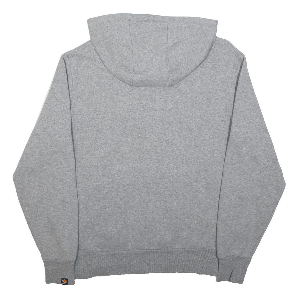 ELLESSE Mens Grey Pullover Hoodie L Cotton Blend Casual Sweatshirt