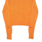 POLO RALPH LAUREN Girls Orange Plain Jumper Cotton Crew Neck Basic Knit L