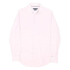 TOMMY HILFIGER Mens Pink Shirt M Cotton Blend Classic Fit Casual Button-Down