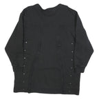 ADIDAS Womens Black Sweatshirt Crew Neck UK 10 Cotton Blend Pullover