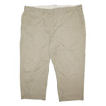 DICKIES Mens Cotton Blend Beige Regular Fit Straight Leg Trousers W50 L24