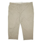 DICKIES Mens Cotton Blend Beige Regular Fit Straight Leg Trousers W50 L24