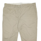 DICKIES Mens Cotton Blend Beige Regular Fit Straight Leg Trousers W50 L24