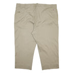 DICKIES Mens Cotton Blend Beige Regular Fit Straight Leg Trousers W50 L24