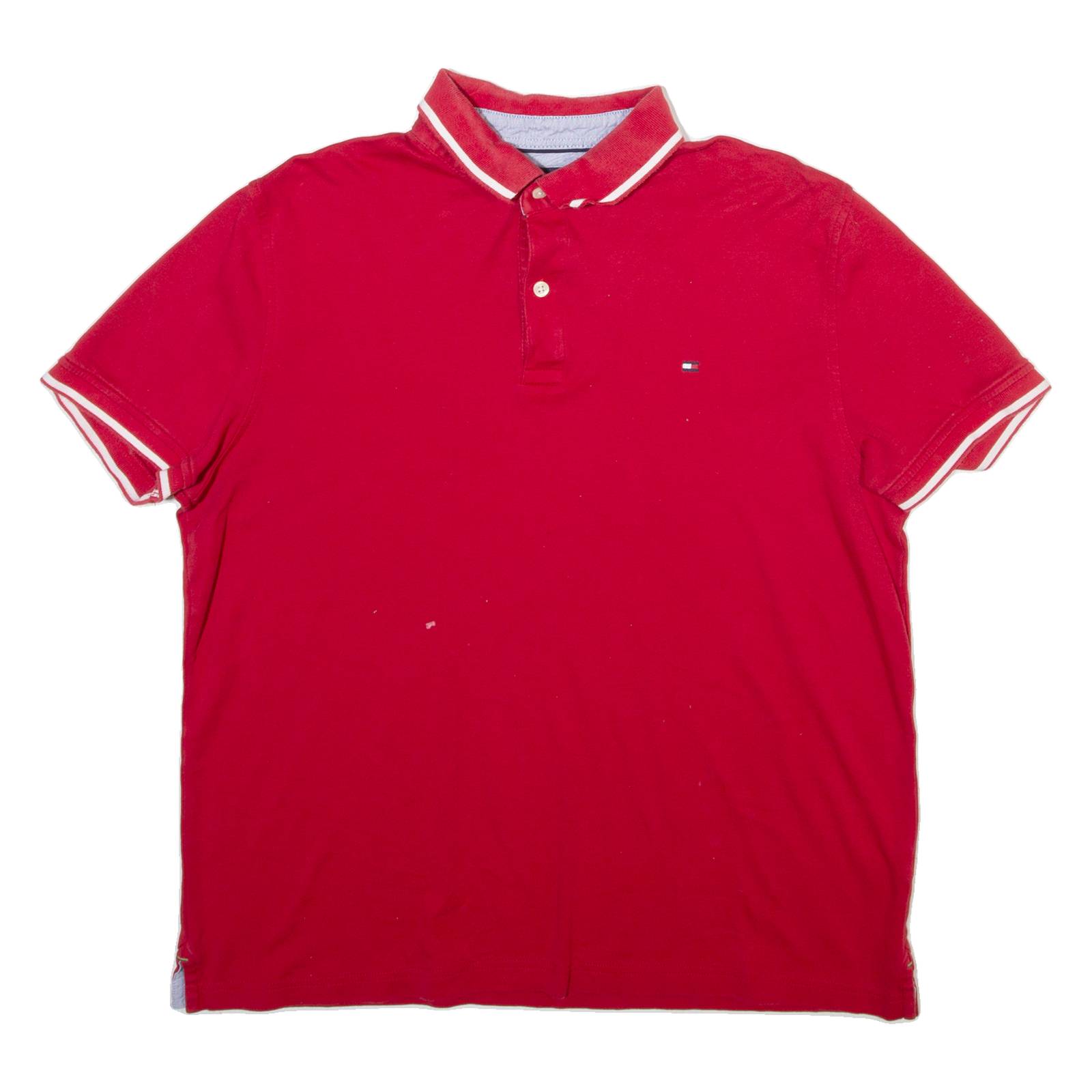 TOMMY HILFIGER Mens Polo Shirt Red L