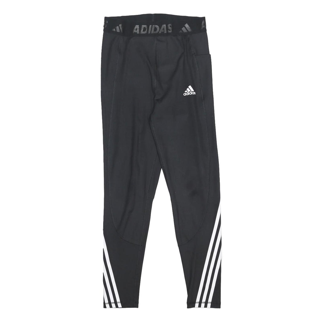 ADIDAS Womens Leggings Black & White Regular Tapered M W25 L25 Athletic