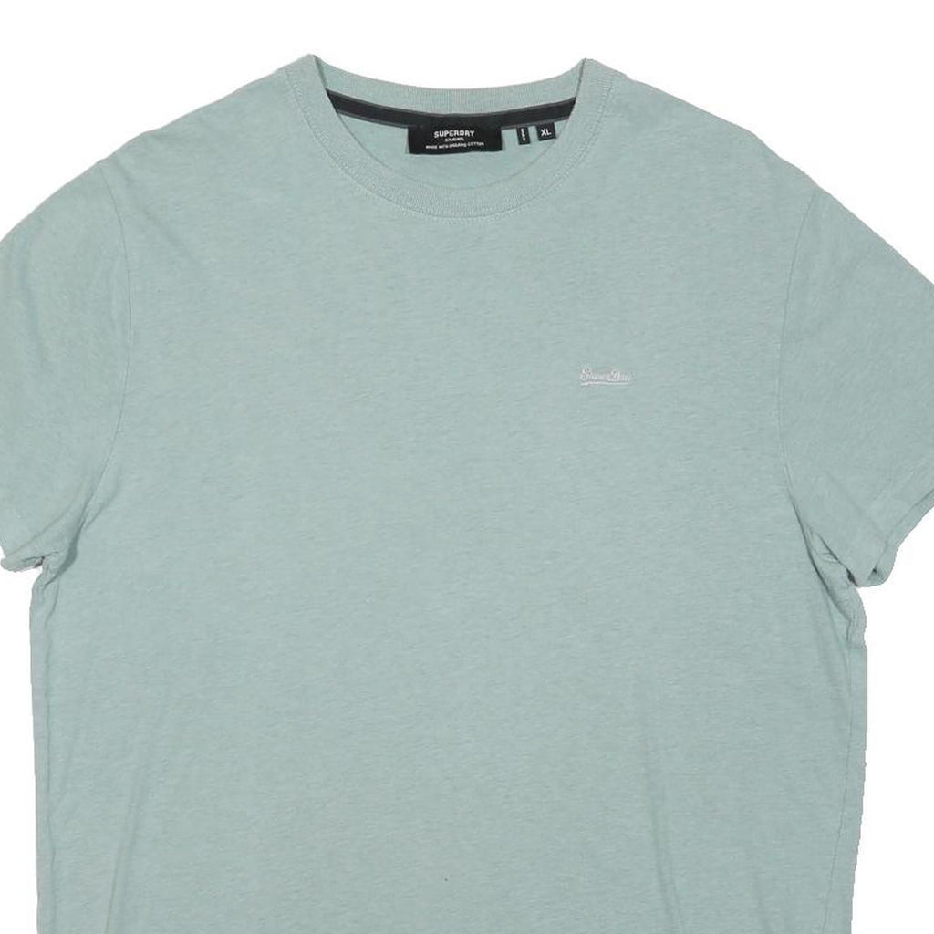 SUPERDRY Womens Blue T-Shirt XL Short Sleeve Crew Neck Casual Basic