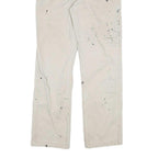 CARHARTT Mens Cotton Blend White Regular Straight Trousers W32 L31 Workwear