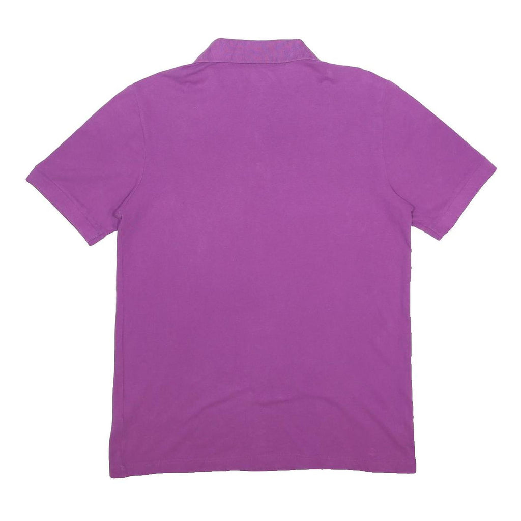 KAPPA Mens Purple Short Sleeve Plain M Polo Shirt Classic Cotton Casual
